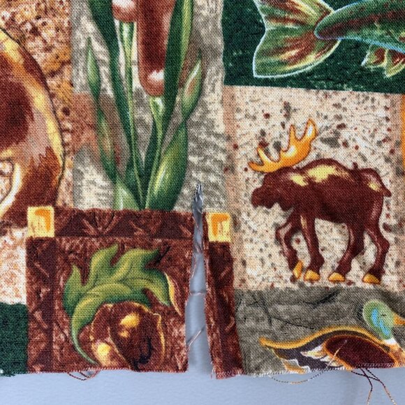 Great Northwest Krista Hamrick Hunting Fishing Cabin Cotton Fabric 1.5 Yards - Picture 9 of 13